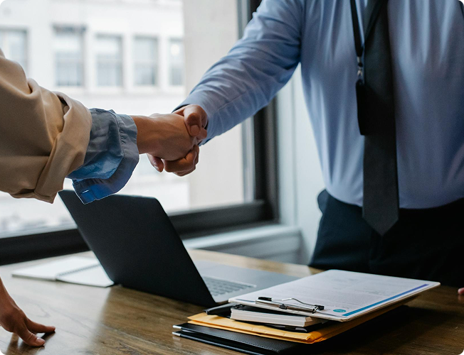 Business handshake