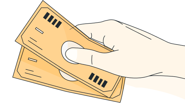 Hand holding money